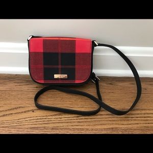 Kate Spade plaid mini crossbody bag
